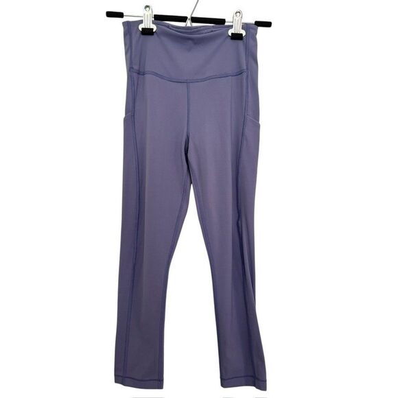 Athleta Size XS Ultimate Stash Pocket Capri Leggings Lavender Purple Run Yoga - Picture 1 of 7